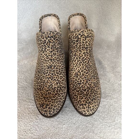 Lucky Brand Womens Baley Ankle Booties Brown Animal Print Leopard Leather 7M EUC - Picture 5 of 8